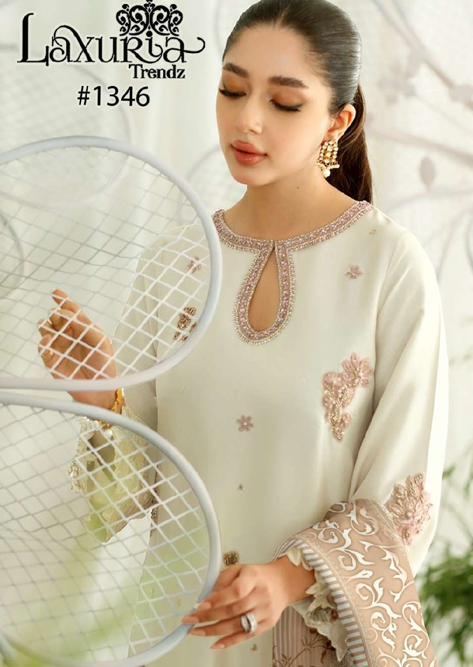 D No 1346 Stitched by Laxuria Trends